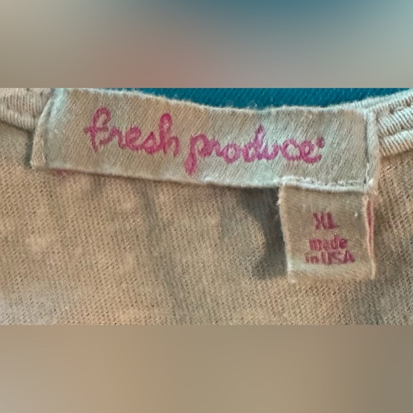 FRESH PRODUCE Maxi Dress, XL, Asymmetrical, Sleeveless Coral, Green Tan OR Cream - Picture 5 of 7